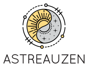 Astreauzen logo : yinyang soleil et lune
